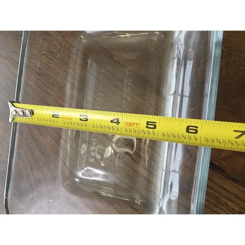 Vintage Clear Glass Loaf Pan‎ 6x9 Inch 1 Quart Baking Dish Made in USA